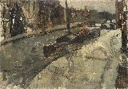 George Hendrik Breitner The Prinsengracht at the Lauriergracht, Amsterdam oil painting on canvas